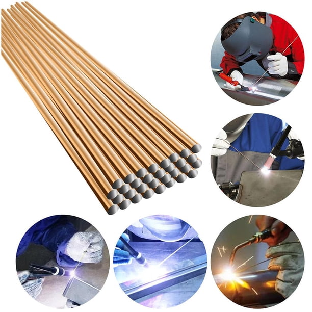 Varillas de núcleo de fundente para soldadura de acero al carbono, electrodo de alambre de soldadura, varillas de soldadura de núcleo de superflujo, sin necesidad de polvo de soldadura, 10 Uds.