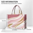 thumbnail image 3 of Large Capacity Tote Bag,Pink Gold Marble Pattern Handbag Fashion Luxury Tote Bag,15.7"x13"x 5.1" Inches,Laptop Compatible, 3 of 6