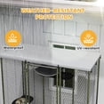 thumbnail image 6 of Catio Outdoor Cat Enclosure, Galvanized Steel Walk-in Cat Cage with Waterproof Cover, 5 Adjustable Platforms, Hammock, 6 of 6