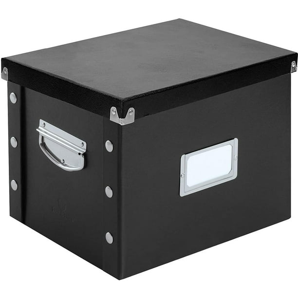 IdeaStream, IDESNS015334, Collapsible Desktop File Box, 1 Each, Black
