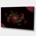 thumbnail image 2 of Dark Purple Rounded Fractal Flower - Floral Canvas Art Print, 2 of 3