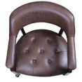 thumbnail image 3 of JESONVID Dining Chair with Casters, Captain's Chairs with Rollers Dinette Sets Poker Chairs with Wheels Kitchen Table Rolling Chairs High Back Chair On Caster(Dark Brown 318DK), 3 of 7