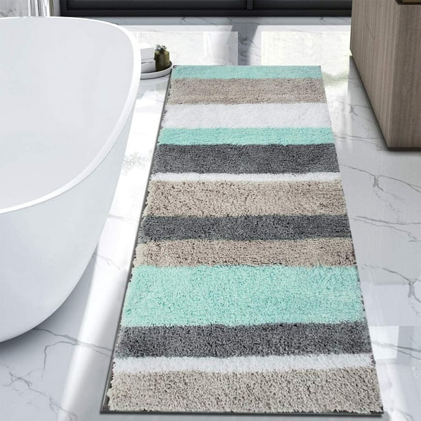 Machine Washable Area Rugs 27 5, Teal And Gray Bathroom Rugs