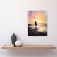 thumbnail image 2 of Mum And Me Watercolour Painting Mother And Daughter Dawn Morning Walk On The Beach Unframed Wall Art Print Poster Home Decor Premium, 2 of 5