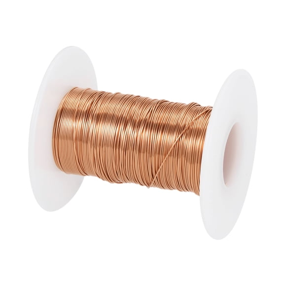 Alambre Magnético de 0.5mm 95ft Alambre de Cobre Esmaltado para Bobinado 50g, Marrón