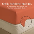 thumbnail image 3 of Sacred Thread Rayon Derived from Bamboo Sheets Full Size, 18'' Deep Pocket Cooling Sheets for Hot Sleepers, 6 PC Cooling Sheets (Full Size) (Camellia), 3 of 9