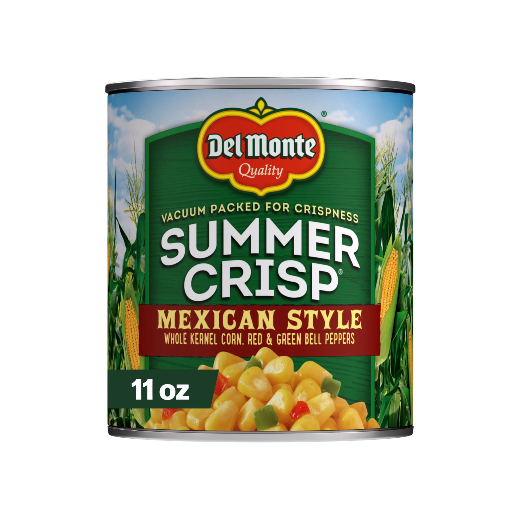 Del Monte Summer Crisp Mexican Style Corn 11 oz Can, Canned Vegetables