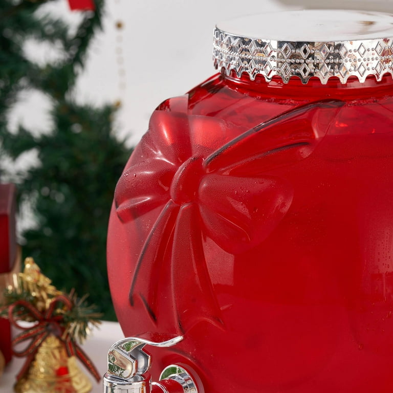 Ornament Dispenser Red Glass 1.5 Gallon Holiday Time - Walmart.com