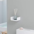 thumbnail image 4 of Estantes de baño de plástico, estantes de pared flotantes en forma de U con ventosa Suministros de montaje en pared de ducha Ormromra WLJ-0559, 4 of 5