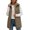 Khaki women's sleeveless vest a1, variant on Bzdzmqm Women's Winter Solid Color Sleeveless Vest Zip Up Quilted Puffer Jacket with Pockets Casual Outdoor Waistcoat Layering Outwear Fall Cold Weather, Navy M
