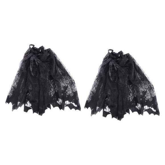 CRAFTHROU 2Ud Cubierta De De Encaje Negro Con Estilo Decorativo Para Fiesta Y Uso