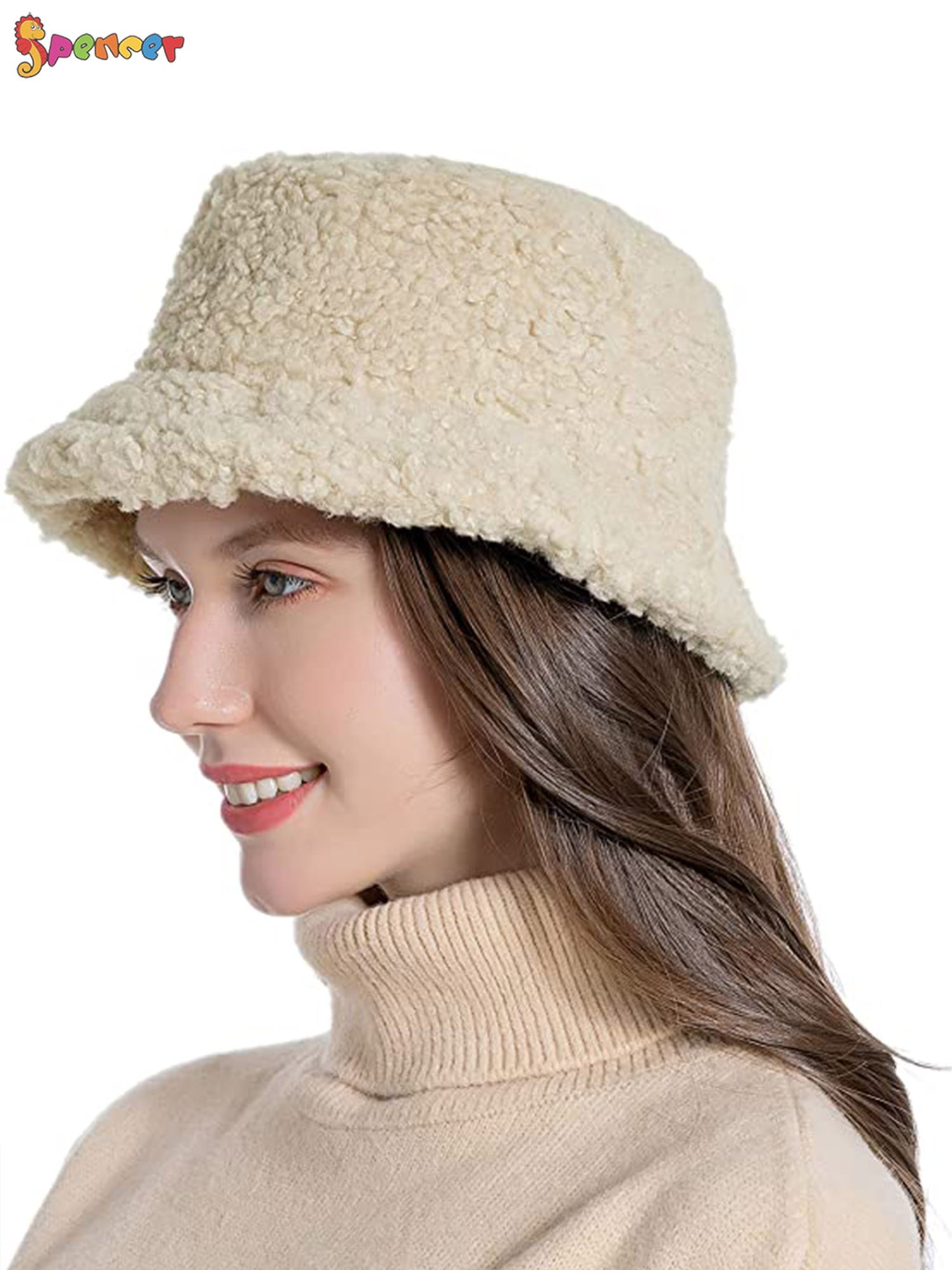 Spencer Winter Bucket Hat for Women Men Warm Cloche Hats Vintage Faux Fur Fisherman Cap - Walmart.com