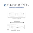 thumbnail image 4 of Readerest Blue Light Blocking Reading Glasses, UV Protection, Extra Wide Frame, Blue Light Reading Glasses Men Large, No Magnification Clear, 4 of 8