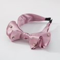 thumbnail image 3 of MSJUHEG Bow Headband,Padded Headband,Bow Scrunchie,Velvet Headband,Tie Headband,Headbands for Headbands Vintage Bow Headband Wide Top Knot Pink One Size, 3 of 5