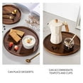 thumbnail image 4 of Mlkoz Kitchen Utensils & Gadgets, Wooden Tray Household Solid Wood Dessert Tray Cup Water Cup Tea Tray Wooden Storage Tray, Friend's Gifts, 4 of 9