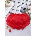 thumbnail image 4 of Jowowha Newborn Baby Girl Christmas Ruffle Bloomer Shorts Polka Dots Elastic Waistband Diaper Cover Briefs Red XL/80, 4 of 6