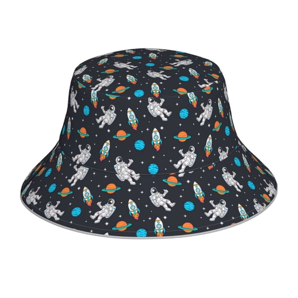 Fotbe Space Sombrero Tipo Pescador con Estampado – Sombrero de Sol de Algodón de Moda para Playa, Golf, Pesca