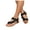 Black, variant on Womens Sandals Boho Flower Lace Flats Dressy Flip Flops for Women 2025 Wedge Low Heel Singback Summer Shoes