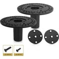 thumbnail image 2 of Sound Town Speaker Pole Mounts, PA/DJ Speaker Cabinet Adapters, Two with 35mm (1 3/8") Pole Mounting, Two with M10 Threaded Mounting, Black (STSD-AD3B-PAIR), 2 of 4