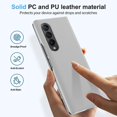 thumbnail image 5 of Compatible with Samsung Galaxy Z Fold 4 5G Case Mirror Leather Cover Wallet Slim Clear S-View Shockproof Thin Cover with Kickstand Anti-Scratch Protective Phone Case for Samsung Z Fold 4 5G, 5 of 14