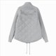 thumbnail image 5 of Chaqueta de Invierno para Mujer, Cálida, de Punto, con Retazos, Acolchada, Informal, de Cuello Alto, Larga y Cremallera Gris S, 5 of 7