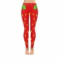 thumbnail image 1 of SUNENAT Funny Cute Strawberry Funny Fruit Women's Capri Leggings Stretchy Skinny Yoga Pants S, 1 of 4