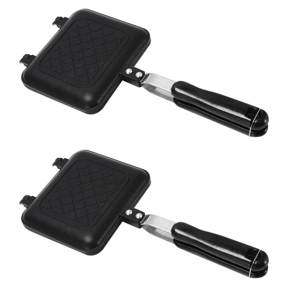 2X Grilled Sandwich Maker,Bread Toast Breakfast Machine,Hot Sandwich Pan, Aluminum Flip Pan,Kitchen Tool