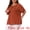 Caramel, variant on Women's Plus Tie Neck Ruffle Short Sleeves Blouse 2X Caramel