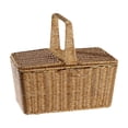 thumbnail image 1 of Canasta de picnic de material de PP con mango Cesta de almacenamiento de compras de juguetes rústicos rústicos multifuncionales 15.3x10.2x13.7 Esquinas redondeadas, 1 of 8