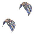 thumbnail image 3 of Sonducket Estilos bohemios Head Wraps para mujer Headwrap Pre-Atado Sleep Beanie Cap plisado Headcap Fashion Zafiro Azul naranja Zafiro azul naranja 2Conjunto, 3 of 6