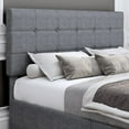 thumbnail image 5 of Homfa Queen Size 4 Storage Drawers Bed Frame, Square Tufted Upholstered Platform Bed with Adjustable Headboard, Light Grey, 5 of 9