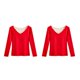 thumbnail image 2 of Sonducket Camisa térmica Ropa interior de invierno Ropa de abrigo Moda Tamaño compacto Lavable Top Lencería larga al tacto DIY Prop Rojo Rojo SG 2piezas, 2 of 6