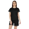 thumbnail image 1 of Inkmeso 2 Pcs Solid Sleepwear Sets For WoMen's Short Sleeve Top And Short Loungewear Set, 1 of 7