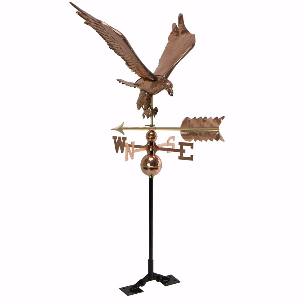 STKUSA 26" Vintage Weathervane Eagle Copper, Roof Mount