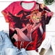 thumbnail image 1 of Hazbin Hotel Moda Casual Mujer Impreso Manga Corta Cuello Redondo Pullover Tops Rojo/XL, 1 of 6