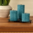 thumbnail image 2 of Mainstays Unscented Decorative Mottled Pillar Candles Set (3x3, 3x4, and 3x6), Teal Mottled Color, 2 of 5
