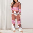 thumbnail image 3 of Disketp Pajamas Set Long Sleeve Sleepwear Womens Button Down Nightwear Pj Sets-Sloth With Donuts1, 3 of 9