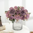 thumbnail image 4 of Zeus 1Pc Artificial Peony Hydrangea Fake Flower Wedding Bouquet Home Office Decor, 4 of 7