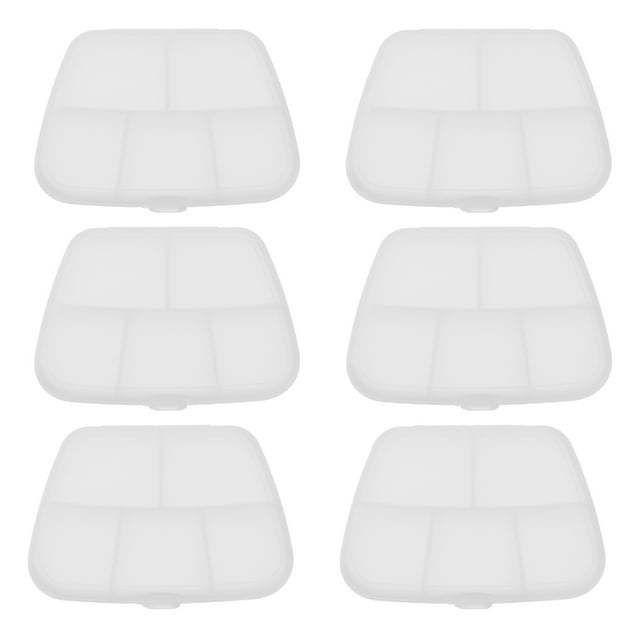 MasteelfCA 6 Pcs Multipurpose Pill Boxes Pill Containers Compartment Boxes (Transparent)