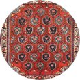thumbnail image 1 of Ahgly Company Indoor Round Traditional Orange Salmon Pink Persian Area Rugs, 3' Round, 1 of 6