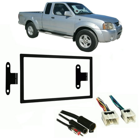 - Fits Nissan Frontier 98-01 Double DIN Stereo Harness Radio Install Dash Kit