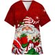 thumbnail image 5 of Blusas de algodón con cuello en V y estampado navideño para mujer y hombre, uniforme médico, uniforme de trabajo para cirujanos, blusas de médico y enfermera, 5 of 5