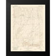 thumbnail image 2 of USGS 19x24 Black Modern Framed Museum Art Print Titled - Agate Butte Wyoming Quad - USGS 1952, 2 of 5