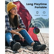 LENRUE Bluetooth Shower Speaker with IPX7 Waterproof, Dynamic Lights, Crisp Clear Sound, True Wireless Stereo, Clip Portable for Pool Beach Boat Kayak Float Golf Gift