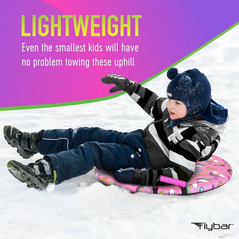 Flybar Kids 26” Unicorn Foam Saucer Disc Snow Sled with for Flybar Kids 26” Unicorn Foam Saucer Disc Snow Sled with for