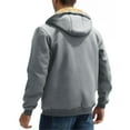 thumbnail image 7 of Men's Fleece Hoodie Winter Zip Up Sweatshirt Sherpa Lined Jacket Heavyweight Hoodies Pullover Warm Coat Hooded Outwear, 7 of 7