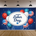 thumbnail image 6 of Decorative Design Happy Labor Day Banner Colorful Balloons Patriotic Theme for Outdoor Party Indoor Decoration Holiday Celebration, 6 of 7
