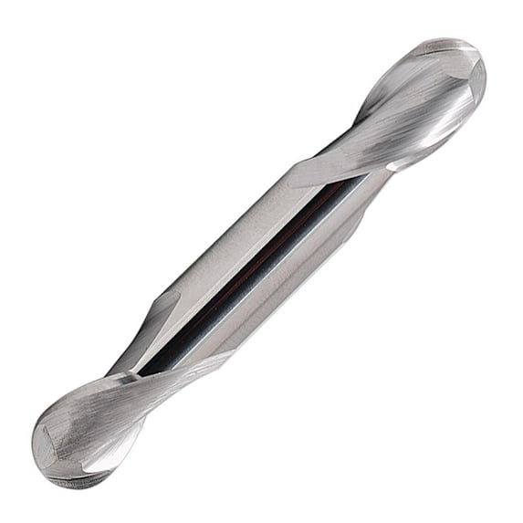 7/16" Diameter 2 Flute Double End Ball Stub 30° Carbide End Mill , 5/8"Length of Cut, 7/16" Shank, 3" OAL