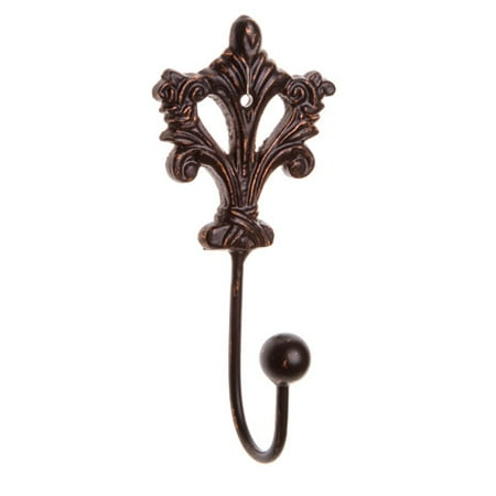 Darice Decorative Metal Wall Hook Painted Black Hook With Ornate