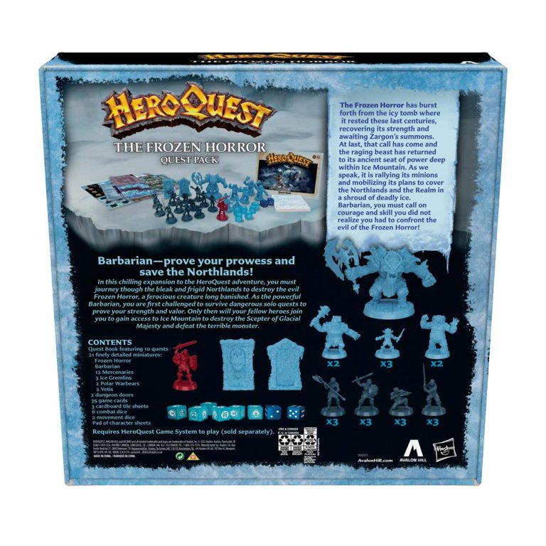 Avalon Hill HeroQuest The Frozen Horror Quest Pack, for Ages 14 and Up,  Requires HeroQuest Game System to Play 